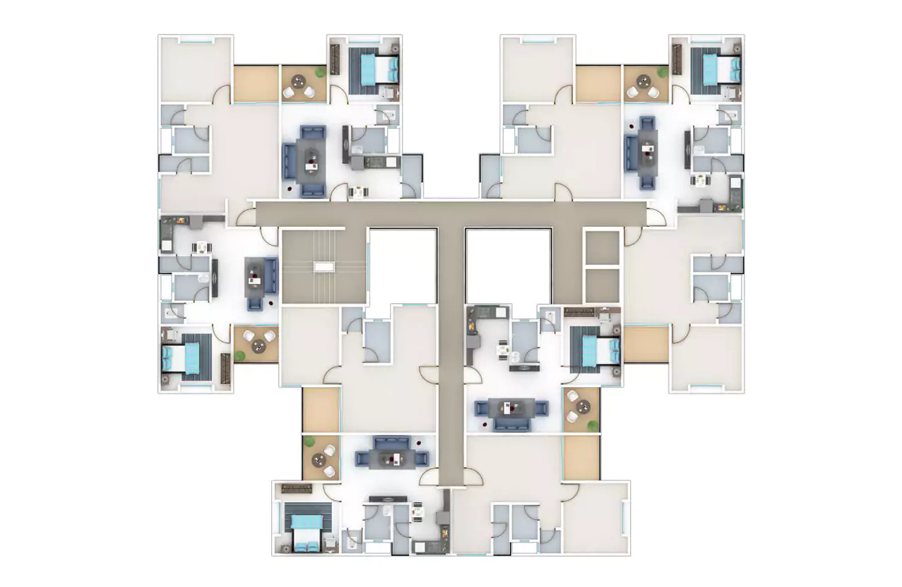 2bhk unit plan || Dwarikadham